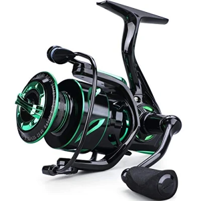 Image de Sougayilang Moulinet de pêche léger en Fibre Carbone 17,9 kg 12 + 1 BB Ultra Lisse entièrement Aluminium pour Eau salée ou Douce 3000