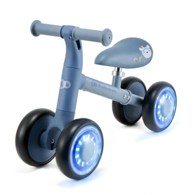 Image de Kinderkraft Cutie Draisie, vélo d&#039;apprentissage sans pédales, Roues avec lumières LED, Design Moderne, Construction sûre, pour Enfants à partir de 1 an, Bleu