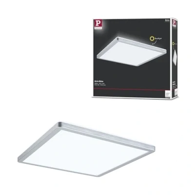 Image de Paulmann 71008 Atria Shine Panneau LED rectangulaire en plastique avec 1 ampoule 16 W Blanc lumière du jour chromé mat 293 x mm 4000 K