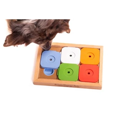 Image de My Intelligent Pets Dog&#039; Sudoku Jouet interactif en Bois pour Chien et Chat Couleur avancée Taille M