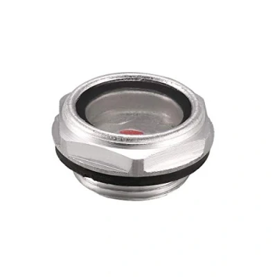 Image de sourcing map Niveau d&#039;Huile Compresseur d&#039;air Jauge Bouchon Voyant Indicateur Liquide Verre Vue Raccord avec Joint Torique en Alliage d᾿Aluminium à Filetage Mâle 24mm