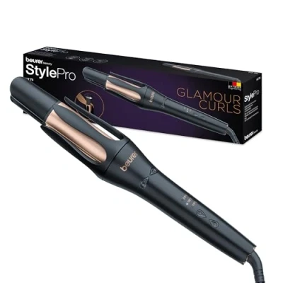 Image de Beurer HT 75 Fer à friser automatique, coiffure sûre grâce la chambre boucles ouverte, 3 niveaux de température, 2 directions frisage utilisables, avec céramique et tourmaline