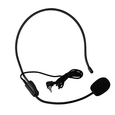 Image de fasient Mini Microphone à condensateur Filaire monté sur la tête, Micro Portable 3,5 mm pour amplificateur Vocal de Haut Parleur, conférence/scène/enseignement/Guide/Tourisme, etc.