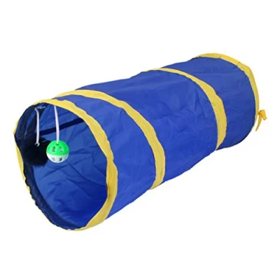 Image de Jouet d&#039;Activité Action Exercice Tunnel de Jeu pour Chat Lapin Chiot Bleu