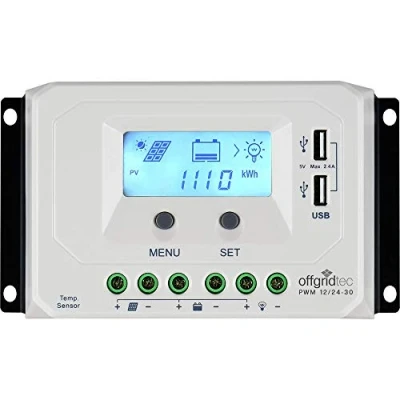Image de Offgridtec PWM Pro Régulateur de charge 12 V/24 V 30 A USB 10920