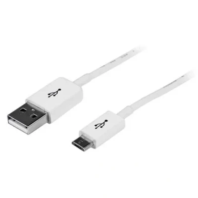 Image de StarTech.com Câble Micro USB 50 cm A vers B Blanc Neuf
