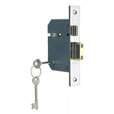 Image de Yale B BSSL 2.5 CH Serrure à mortaise 5 leviers, Finition chromée, Convient pour Portes extérieures, 64 mm