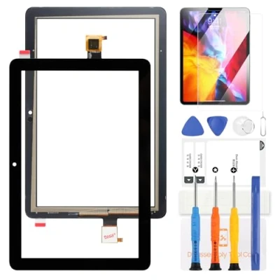 Image de LADYSON Écran tactile pour Amazon Kindle Fire HD8 2022 12ème génération Digitizer Plus Verre avec Réparation Kit(Néro,Pas LCD Affichage)