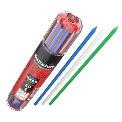 Image de Hultafors Jeu de Mines rechange bleu, vert &amp; blanc 10 pièces Pour Marqueur trous profonds I Dans distributeur avec fixation par clip universelles 2,8mm diverses surfaces 650140