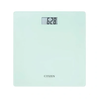 Image de CITIZEN HMS324 Pèse personne, Design fin, résultats des mesures précédentes, technologie Step On, écran LCD et verre haute résistance.