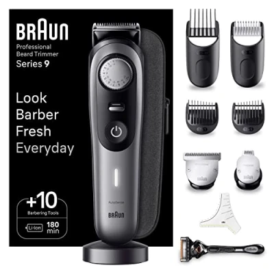 Image de Braun Tondeuse À Barbe Series 9 BT9420, Avec Outils Professionnels Et 180 Minutes D’autonomie