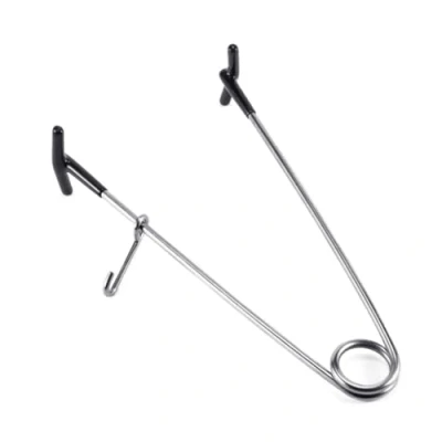 Image de Mllepjdh Écarteur de bouche pêche en acier inoxydable portable pour ouvrir les mâchoires poisson, dispositif découplage léger, facile à utiliser, écarteur poisson
