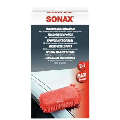 Image de SONAX Eponge microfibres (1 pièce) grand format pour le lavage à soigné et en profondeur du véhicule Réf: 04281000, Blanc