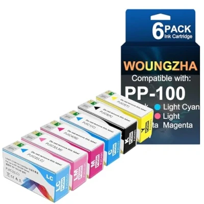Image de Woungzha PP 100 50 PJIC1 PJIC2 PJIC3 PJIC4 PJIC5 PJIC6 Cartouche d&#039;encre Compatível com Encre pigmentée pour Epson 100N11 50BD 50II 100II PP100III 2