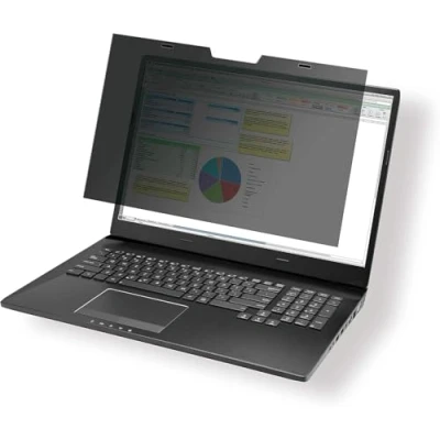 Image de Durable 514457 Filtre de Protection La Vue Magnétique pour Les Écrans 14,0 Pouces, avec Sac Et Chiffon Nettoyage, Anthracite