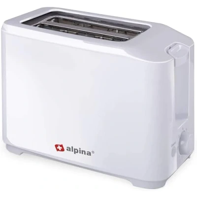 Image de alpina Grille pain 7 supports 2 tranches Compartiment ramasse miettes 700 W Blanc
