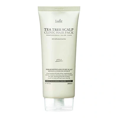 Image de LA&#039;DOR Tea Tree Scalp Clinic Hair Pack Treatment 200 ml Refroidissement Rafraîchissant Arbre Thé Vert Masque Traitement Capillaire Soulage Cuir Chevelu Sec Prévient Pellicules