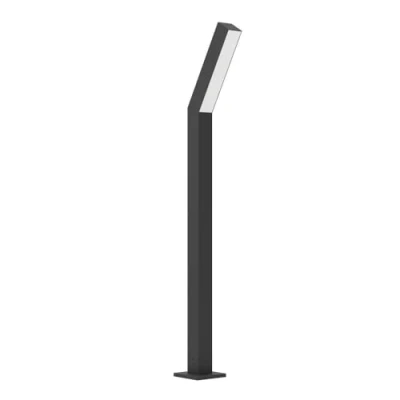 Image de Eglo Lampadaire extérieur LED Ugento, lampe de chemin, luminaire d&#039;extérieur sur pied, éclairage pour allée et jardi, métal noir plastique blanc, blanc chaud, IP44, 79 cm