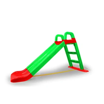 Image de JAMARA Toboggan Funny Slide Vert en Plastique Robuste, Bec antidérapant pour Un atterrissage Douceur, marches Larges et poignées de sécurité, Corde stabilisation, 460502, ca. 145 x 79 cm