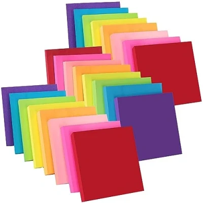 Image de ZCZN 8 couleurs Feuillets autocollants sticky Notes, 76 x mm, 100 feuilles/Pad Self 24 pads