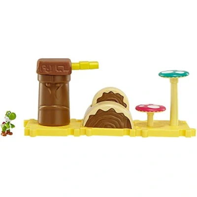 Image de Nintendo Mario Bros Universe Micro Land Wave 1: Layer Cake Desert With Yoshi Playset, 3 Pack by Jakks Pacific