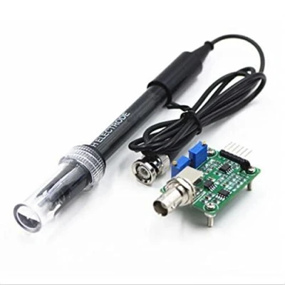 Image de GAOHOU 1 Set Module de capteur détection Valeur PH0 14 Liquide et sonde d&#039;électrode PH BNC pour Arduino