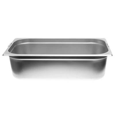 Image de Allpax Récipient GN 1/1 en acier inoxydable Hauteur 150 mm Avec poignées gastronorm de qualité alimentaire et résistant à la chaleur, pour égoutter ou comme insert cuisson dans le