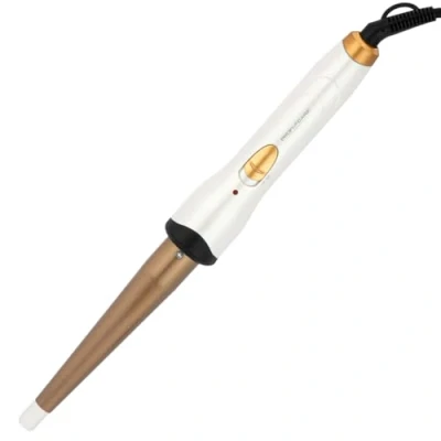 Image de ProfiCare boucleur a cheveux Fer à boucler Appareils et outils de coiffure friser conique Fonction ionisation Rapide chauffer 25 W Blanc doré 330490