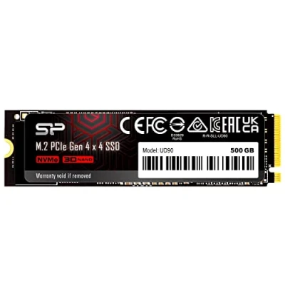 Image de Silicon Power 500Go UD90 NVMe 4.0 Gen4 PCIe M.2 SSD R/W up to 5,000/3,850 MB/s (SP500GBP44UD9005)