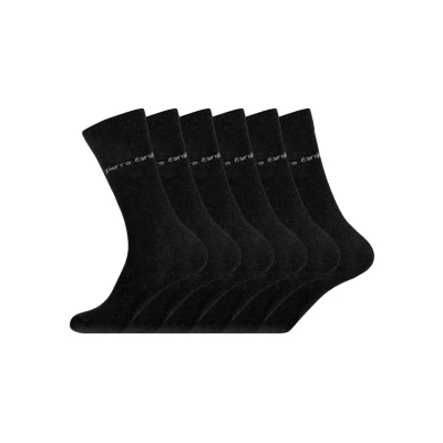 Image de Chaussette Homme Coton Peigné Lot de 6 Chaussettes Hautes Homme, Douce &amp; Confortable, Noir 39/42
