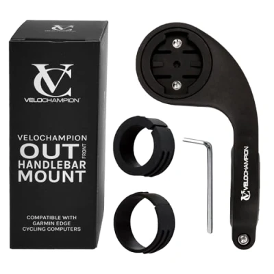 Image de VéloChampion À l&#039;avant Support de Guidon pour Ordinateur GPS Compatible avec Garmin 130/530/540/820/830/840/1030/1040 et Edge Explore. Convient aux guidons jusqu&#039;à 35 mm