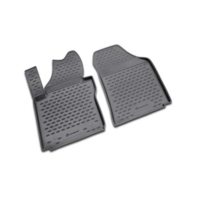 Image de Element Tapis de Sol sur Mesure en Caoutchouc Compatible avec Volkswagen Caddy III Cargo 2007 2014 Noir Ajustement mesuré au Laser personnalisé