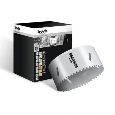 Image de kwb Scie cloche bi métal HSS Ø 89 mm, 8% allié au cobalt avec denture Vario progressive et haute précision pour une utilisation polyvalente