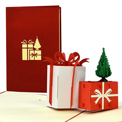 Image de W35 Carte de Noël 3D Pop Up Cadeau mignon pour un don d&#039;argent