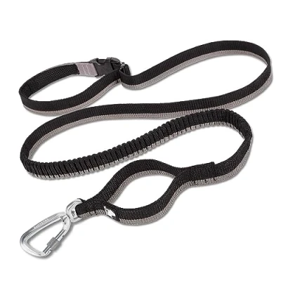 Image de TRUE LOVE Longue Laisse de Chien élastique Mains Libres Ajustable Absorbant Les Chocs TLL2271 (Noir, M)