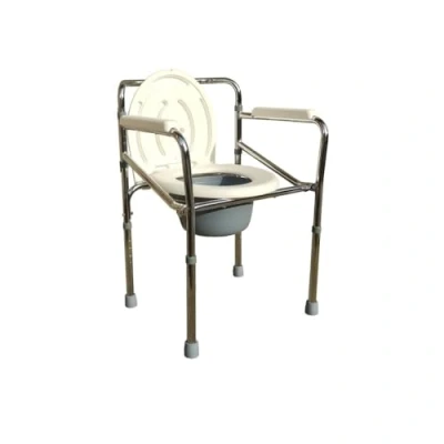 Image de Ausilium chaise pliante 4 en 1 pour WC ou douche avec hauteur réglable Rehausseur de WC, support toilette, percée toilette et siège