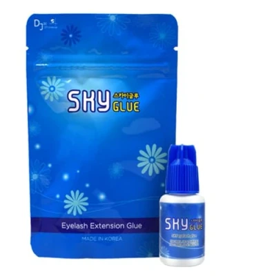 Image de P Beauty Colle Pour extensions de cils Sky Glue Type D+ 5 ml Tenue ultra forte technique 3D ou volume Temps séchage 2 secondes Durée vie à 6 semaines permanente
