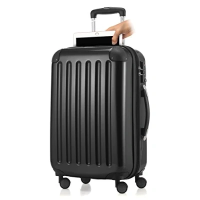 Image de HAUPTSTADTKOFFER Alex Bagage à main cabine, Trolley rigide extensible avec Compartiment pour ordinateur portablel, TSA, 55 cm, 42 L, Noir