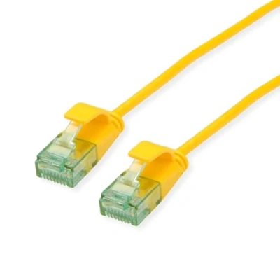 Image de ROLINE RM UTP DataCenter Câble Patch Cat.6A (Class EA), Slim, Jaune, 1,5 m