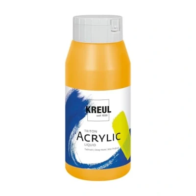 Image de Kreul 17010 Solo Goya Triton Peinture Acrylique Jaune maïs, Flacon de 750 ML, séchage Rapide et Mat, à Base d&#039;eau, qualité Studio, Bon Pouvoir Couvrant rendement