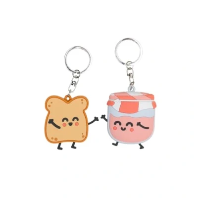 Image de Mr. Wonderful Set de 2 porte clés Toast et confiture