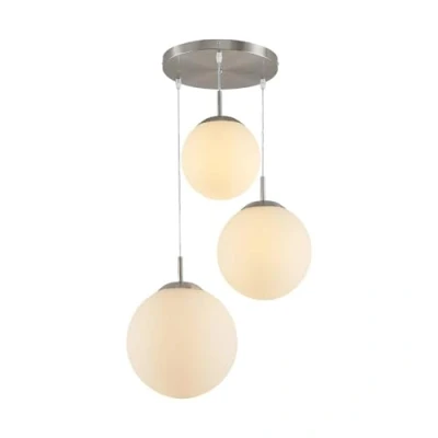 Image de Lindby Suspension Heleska à intensité variable (Moderne) en Blanc Métal e. a. pour Salon &amp; Salle manger (à 3 lampes, E27), Luminaire, Lampe Plafond, Luminaire Plafonnier,