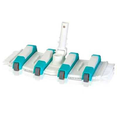 Image de Gre 40018N Nettoyeur de piscine, rotatif et à 8 roulettes, Blanc