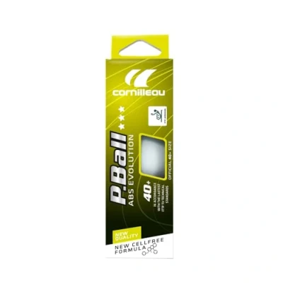 Image de Cornilleau Balles de ping Pong 3 étoiles Pack Utilisation compétition P Ball ABS Evo*** ITTF X3 Blanc