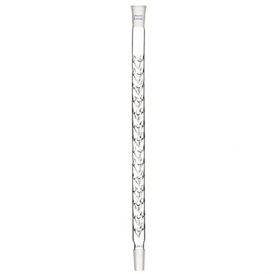 Image de Labasics Colonne de Distillation Vigreux, 24/40 400 mm Verre Borosilicaté Longueur Fractionnaire Vigreux avec Indentations pour Laboratoire