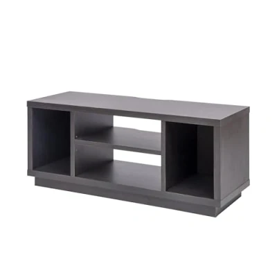 Image de Iris Ohyama, Meuble TV, Support télévision pour ecran jusqu&#039;à 43 pouces, 4 Etagères, Sortie câbles, Pieds ajustables, Chambre, Salon TV Cabinet Standard OTS 100S Chêne noir