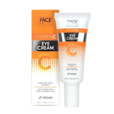 Image de Face Facts Crème contour des yeux à la Vitamine C riche en antioxydants + glycérine Hydrate et éclaircit les Végétalien 25 ml
