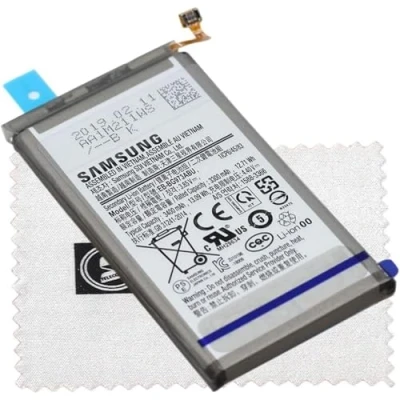 Image de Batterie pour d&#039;origine Samsung EB BG973ABU Galaxy S10 (G973F) avec Chiffon de Nettoyage Shlok