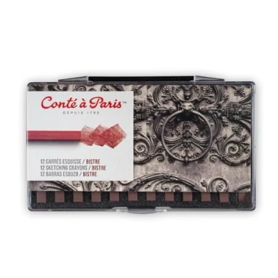 Image de CONTE A PARIS CARRES ESQUISSE SET X12 BISTRE