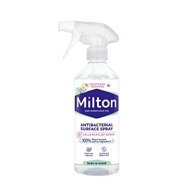 Image de MILTON Nettoyant Désinfectant Multi Surfaces Sans Javel Actif 100% végétale Pour bébé Elimine les Virus Spray 500ml Parfum menthe Fabrication Française
